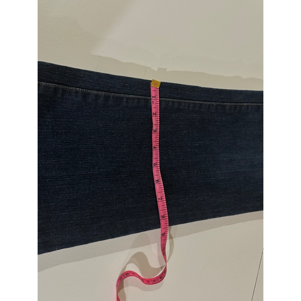 Michael Kors Womens Sparkle Shimmer Flare Jeans Dark Wash Blue Size 6P - Picture 4 of 12